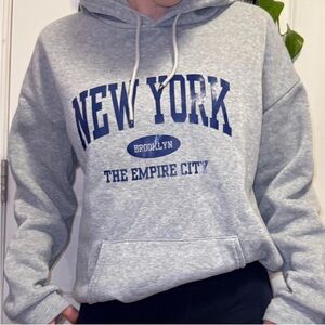 Gray New York Hoodie